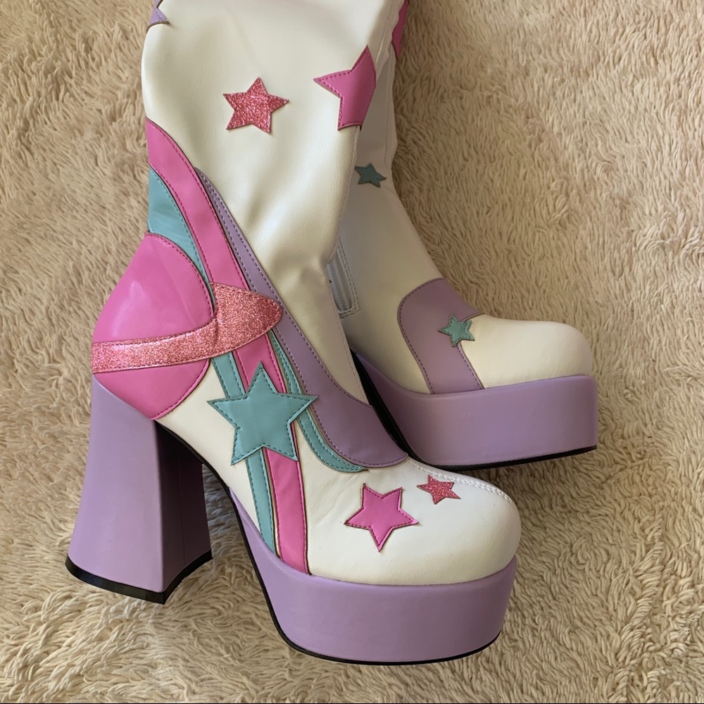 New Sugar Thrillz Platform Disco Boots - Picture 4 of 7